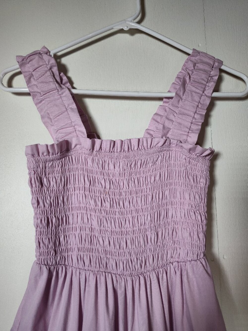 Abercrombie & Fitch Lavender Smocked Bodice Easy Maxi Dress XSP - Picture 3 of 7